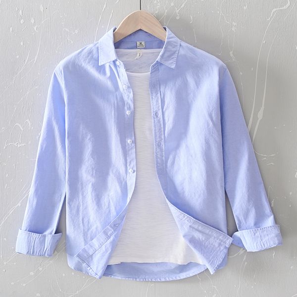 2021 new pure cotton brand long-sleeved spring for men fashion casual shirt mens blue comfortable shirts male camisa hkof, White;black
2021 new pure cotton brand long-sleeved spring for men fashion casual shirt mens blue comfortable shirts male camisa hkof, White;black
