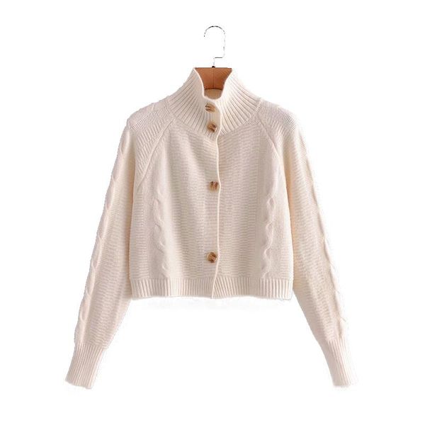 women's knits & tees traf 2021 autumn women's thick thread high-neck twist solid color sweater coat loose outer wear lazy knit card, White
women's knits & tees traf 2021 autumn women's thick thread high-neck twist solid color sweater coat loose outer wear lazy knit card, White
