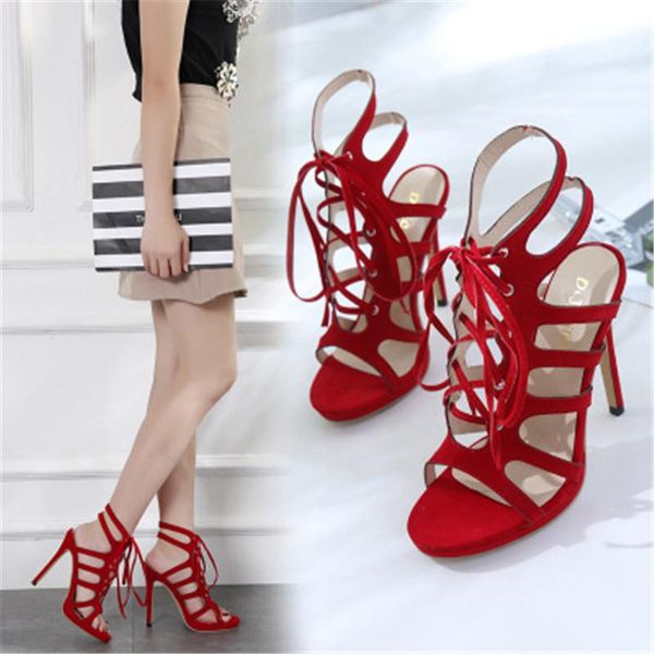 dress shoes fashion 2021 summer women's open toe sandals flock lace-up thin high heels hollow out narrow band cross-tied stilettos, Black
dress shoes fashion 2021 summer women's open toe sandals flock lace-up thin high heels hollow out narrow band cross-tied stilettos, Black