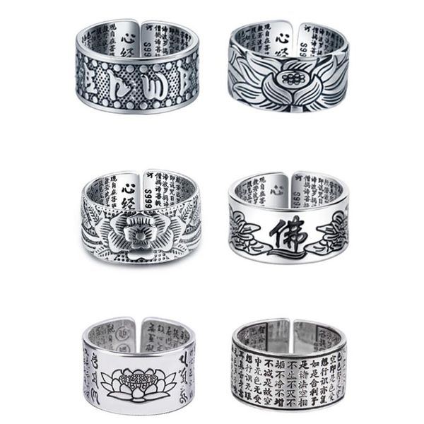cluster rings buddhism six-character mantra heart ring for men vintage resizable finger bodyguard tail male jewelry, Golden;silver
cluster rings buddhism six-character mantra heart ring for men vintage resizable finger bodyguard tail male jewelry, Golden;silver