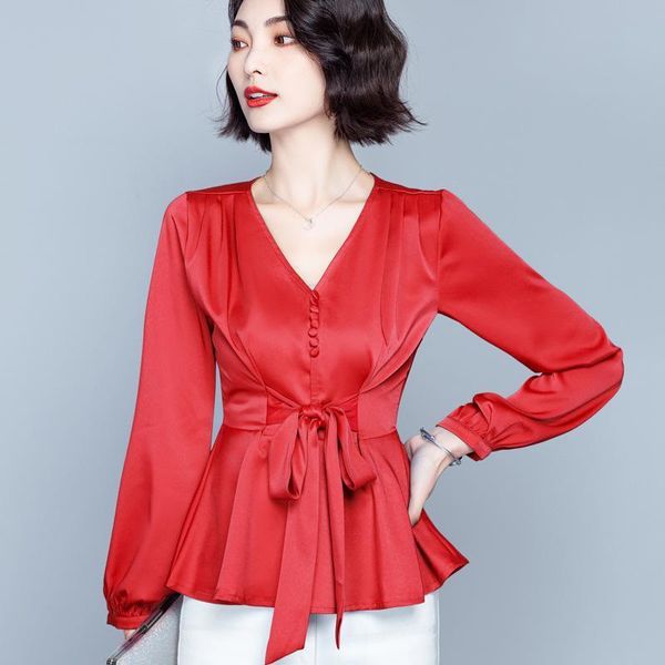 women's blouses & shirts 9002 real s spot video, 2021 spring and summer long sleeve thin satin blouse, White
women's blouses & shirts 9002 real s spot video, 2021 spring and summer long sleeve thin satin blouse, White