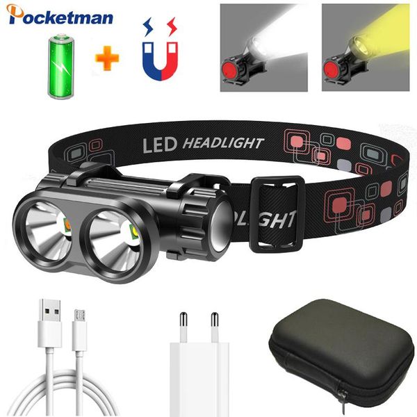headlamps 500000lm yellow/white light dual source headlamp 30000lm portable with magnet head torch built in battery
headlamps 500000lm yellow/white light dual source headlamp 30000lm portable with magnet head torch built in battery