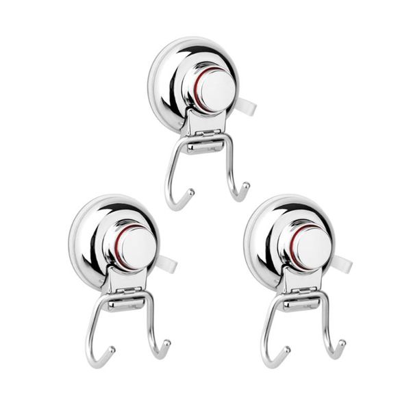 hooks & rails 3pcs seamless super strong double no-drilling suction cup robe hook vaccum system stainless steel for bathroom kitch
hooks & rails 3pcs seamless super strong double no-drilling suction cup robe hook vaccum system stainless steel for bathroom kitch