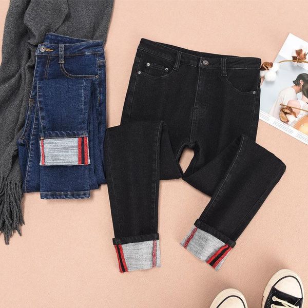 women's jeans woman pants black plus autumn and winter high waist tight stretch brushed skinny, Blue
women's jeans woman pants black plus autumn and winter high waist tight stretch brushed skinny, Blue