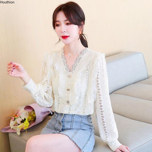 women's blouses & shirts long-sleeved blouse hollow out casual fashion v-neck shirt summer plus size lace drop houthion, White
women's blouses & shirts long-sleeved blouse hollow out casual fashion v-neck shirt summer plus size lace drop houthion, White