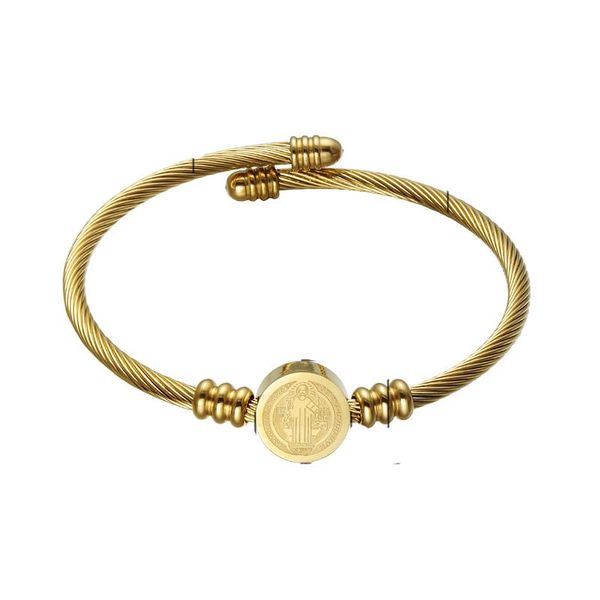 charm bracelets catholic st. benedict geometric medal wire bangles for women gold color metal stainless steel san benito pulseras mujer brac, Golden;silver
charm bracelets catholic st. benedict geometric medal wire bangles for women gold color metal stainless steel san benito pulseras mujer brac, Golden;silver
