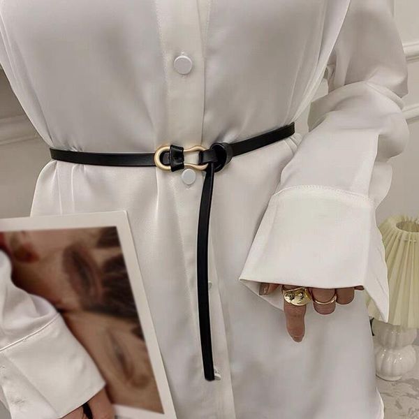belts fashion leather thin belt for women metal buckle knotted waist strap designer lady all-match jeans dress decoration waistband, Black;brown
belts fashion leather thin belt for women metal buckle knotted waist strap designer lady all-match jeans dress decoration waistband, Black;brown