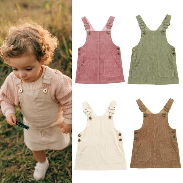 girl's dresses 2021 baby girls suspender dress overalls solid color corduroy pocket short casual loose infant bib clothes, Red;yellow
girl's dresses 2021 baby girls suspender dress overalls solid color corduroy pocket short casual loose infant bib clothes, Red;yellow