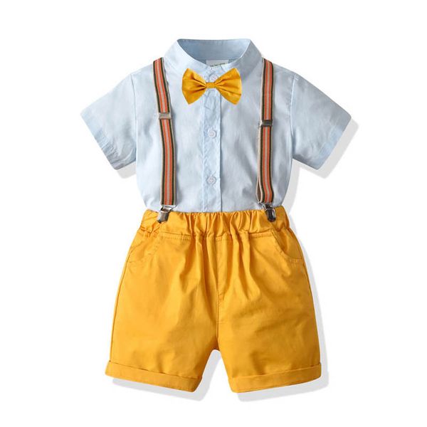 boys clothing sets kids suits children clothes wear summer cotton short sleeve bow tie shirts suspenders shorts pants 2pcs suit outfits b728, White
boys clothing sets kids suits children clothes wear summer cotton short sleeve bow tie shirts suspenders shorts pants 2pcs suit outfits b728, White