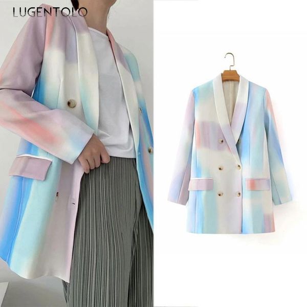 women's suits & blazers simple blazer women fashion autumn gradient loose lady casual notched pocket double breasted spring lugentolo, White;black
women's suits & blazers simple blazer women fashion autumn gradient loose lady casual notched pocket double breasted spring lugentolo, White;black