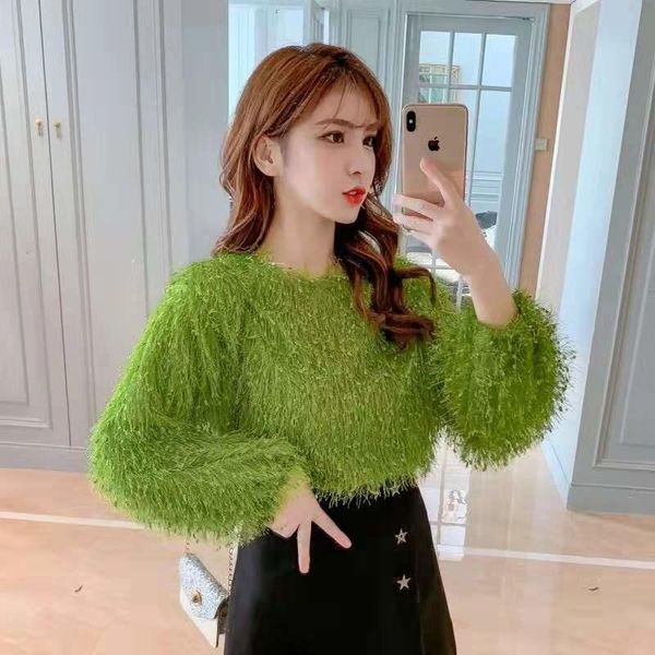 women's sweaters woman plush sweater autumn clothing tassel loose for women femme chandails pull hiver, White;black
women's sweaters woman plush sweater autumn clothing tassel loose for women femme chandails pull hiver, White;black