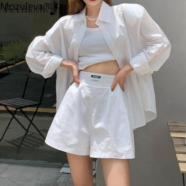 women's tracksuits bornladies stylish women solid full sleeve loose shirts & elastic waist shorts 2021 summer ladies 2 pieces sets, Gray
women's tracksuits bornladies stylish women solid full sleeve loose shirts & elastic waist shorts 2021 summer ladies 2 pieces sets, Gray