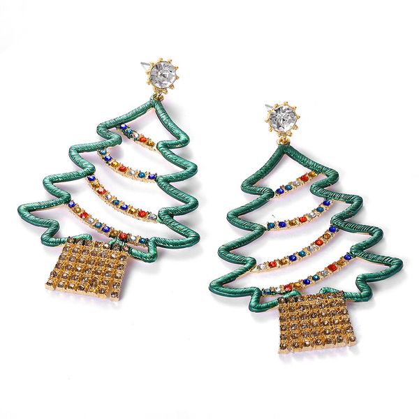 official website with fashion creative exaggerated christmas tree new tide drill cotton thread earrings, Silver
official website with fashion creative exaggerated christmas tree new tide drill cotton thread earrings, Silver