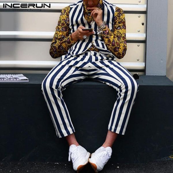 fashion striped men sets sleeveless button up v neck tank zipper pants 2 pieces man leisure loose suits streetwear incerun, Gray
fashion striped men sets sleeveless button up v neck tank zipper pants 2 pieces man leisure loose suits streetwear incerun, Gray