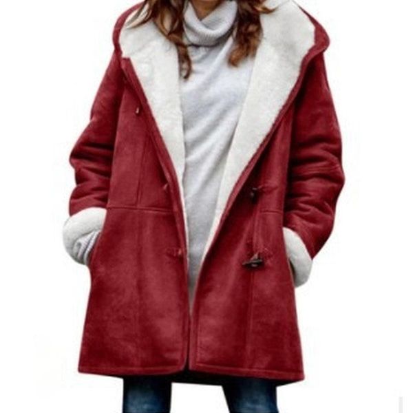 women's wool & blends women jackets winter simple harajuku solid color casual button plus size cardigan warm midi long hooded coat dons, Black
women's wool & blends women jackets winter simple harajuku solid color casual button plus size cardigan warm midi long hooded coat dons, Black