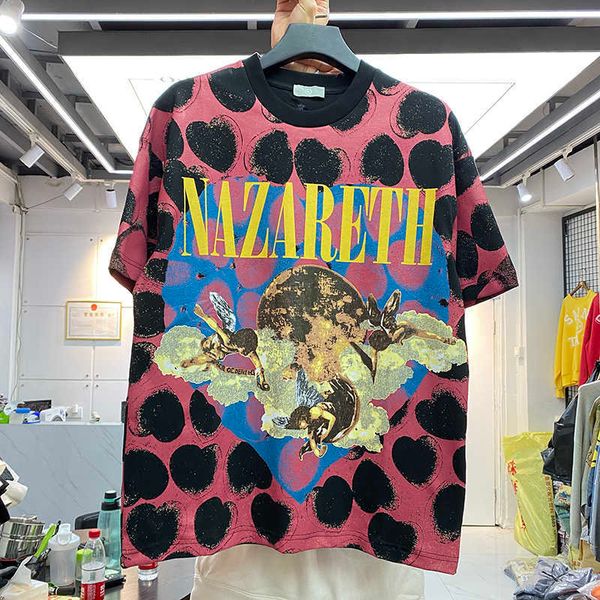 saint michael angel heart box short sleeve high street washing old loose round neck t-shirt liu xianhua same fashion, White;black
saint michael angel heart box short sleeve high street washing old loose round neck t-shirt liu xianhua same fashion, White;black