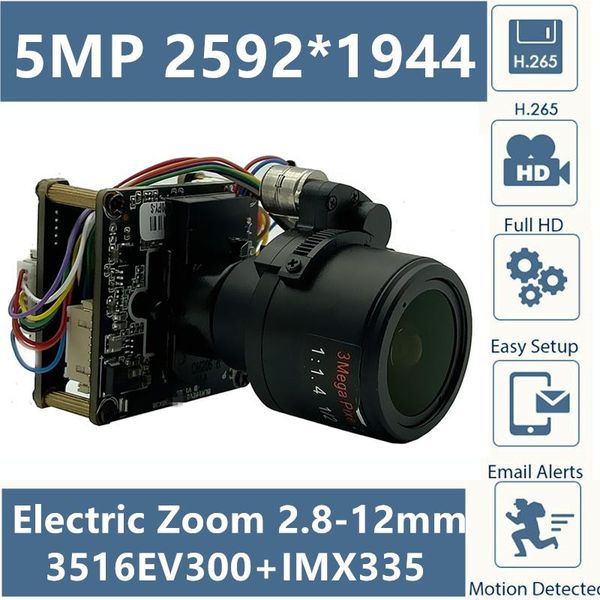 electric zoom 2.8-12mm 4x 5mp 3516ev300+imx335 ip camera module board 2592*1944 low illumination onvif cms xmeye p2p cloud rtsp
electric zoom 2.8-12mm 4x 5mp 3516ev300+imx335 ip camera module board 2592*1944 low illumination onvif cms xmeye p2p cloud rtsp