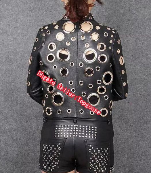 new womens ladies fashion hollow metal decoration faux leather biker club jacket short coat black silver gold, Black;brown
new womens ladies fashion hollow metal decoration faux leather biker club jacket short coat black silver gold, Black;brown