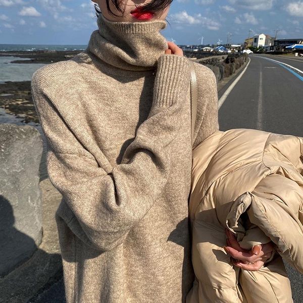 women's sweaters turtleneck cashmere sweater women korean style oversized knitted pullovers autumn winter casual loose solid jumpers 20, White;black
women's sweaters turtleneck cashmere sweater women korean style oversized knitted pullovers autumn winter casual loose solid jumpers 20, White;black