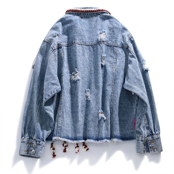 diamonds frayed denim jacket coat women outerwear chaquetas mujer korean loose long sleeve short jeans jackets female streetwear vvb1, Black;brown
diamonds frayed denim jacket coat women outerwear chaquetas mujer korean loose long sleeve short jeans jackets female streetwear vvb1, Black;brown