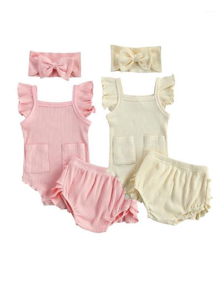 citgeesummer solid infant baby girls three-piece clothes set sleeves square collar romper shorts and headdress clothing sets, White
citgeesummer solid infant baby girls three-piece clothes set sleeves square collar romper shorts and headdress clothing sets, White