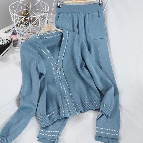 autumn winter korean casual tracksuit women 2 piece set single breasted sweater cardigan + stretch waist harem long pants sets, White
autumn winter korean casual tracksuit women 2 piece set single breasted sweater cardigan + stretch waist harem long pants sets, White