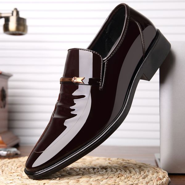 oversize spring and summer men's leather shoes busins casual formal drs bright invisible inner heightening, Black
oversize spring and summer men's leather shoes busins casual formal drs bright invisible inner heightening, Black