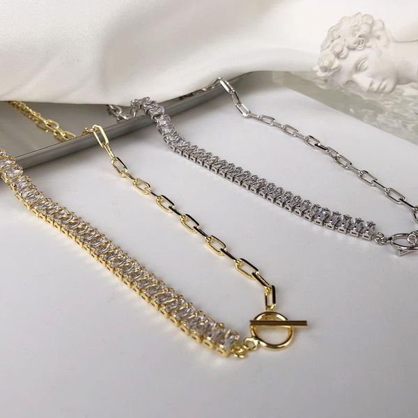 chains ot buckle necklace female zircon simple elegant personality wild trend niche decoration banquet party women's jewelry, Silver
chains ot buckle necklace female zircon simple elegant personality wild trend niche decoration banquet party women's jewelry, Silver