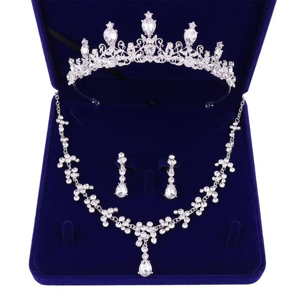 earrings & necklace baroque crystal bridal jewelry sets women tiaras rhinestone crown for bride princess wedding hair accessories, Silver
earrings & necklace baroque crystal bridal jewelry sets women tiaras rhinestone crown for bride princess wedding hair accessories, Silver