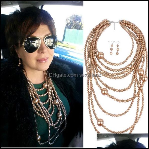 & pendants jewelrywomen exaggerated mtilayer bead beaded necklaces sweater chain aessories collarbone earring suits necklace graduated clavi, Silver
& pendants jewelrywomen exaggerated mtilayer bead beaded necklaces sweater chain aessories collarbone earring suits necklace graduated clavi, Silver