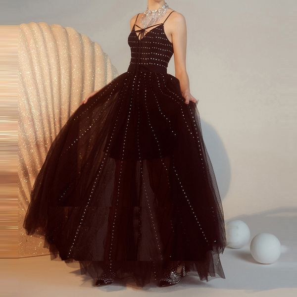 Light LuxurySpaghetti Strap V Neck Pageant Party Gown Fashion High Waist Slim A Line Long Dress Vestido De Festa Longo evening, Black
Light LuxurySpaghetti Strap V Neck Pageant Party Gown Fashion High Waist Slim A Line Long Dress Vestido De Festa Longo evening, Black