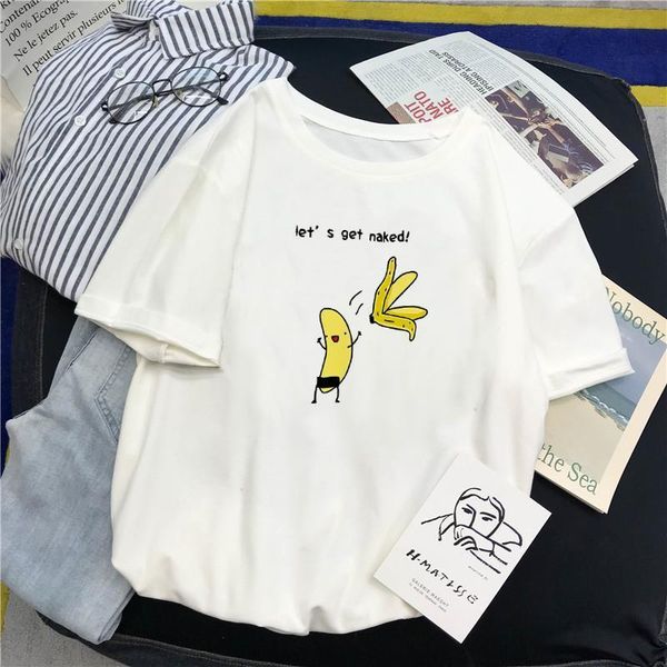 let's get naked spoof banana cartoon print harajuku new summer fashion women funny fun casual loose tumblr women t-shirt, White
let's get naked spoof banana cartoon print harajuku new summer fashion women funny fun casual loose tumblr women t-shirt, White