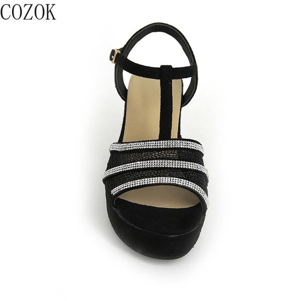 mature women's sandals fashion all-match breathable vamp rhinestone modification trendy women's sandals with thick soles, Black
mature women's sandals fashion all-match breathable vamp rhinestone modification trendy women's sandals with thick soles, Black