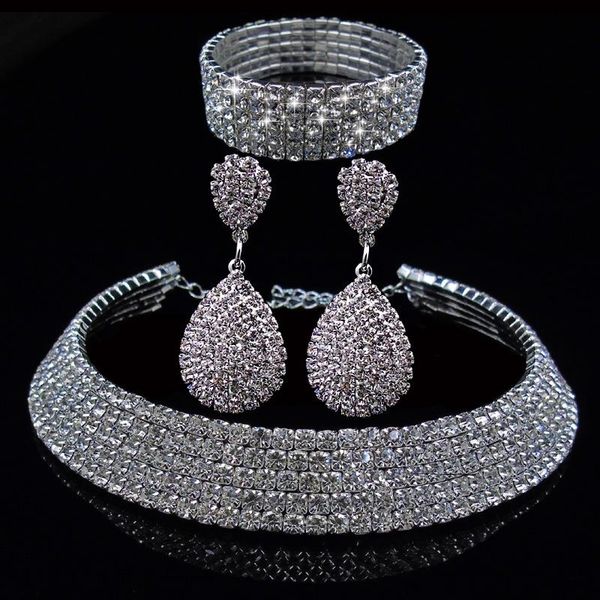 earrings & necklace fooderwerk jewelry bride classic rhinestone crystal choker bracelet wedding sets accessories, Silver
earrings & necklace fooderwerk jewelry bride classic rhinestone crystal choker bracelet wedding sets accessories, Silver