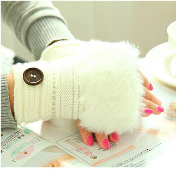 new women gloves girl warm winter knitted faux rabbit fur wrist fingerless gloves mittens half finger jllavy, Black
new women gloves girl warm winter knitted faux rabbit fur wrist fingerless gloves mittens half finger jllavy, Black