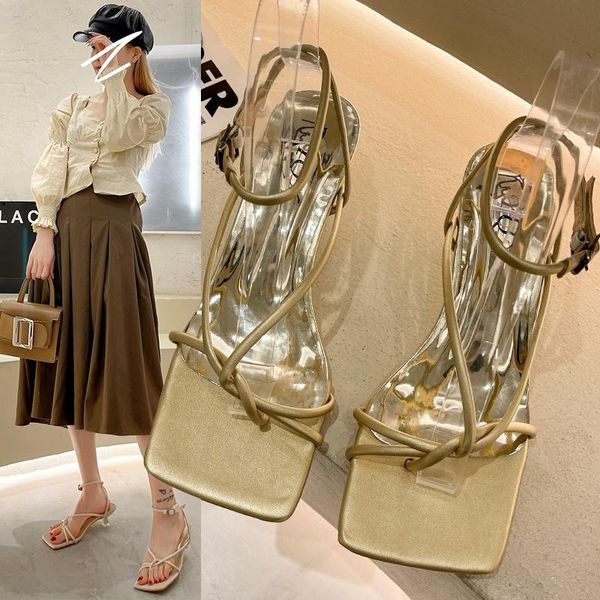 sandals 2021 summer fashion simple and elegant women's temperament gold single shoes high heels, Black
sandals 2021 summer fashion simple and elegant women's temperament gold single shoes high heels, Black