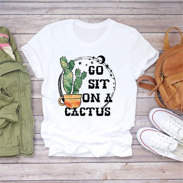 women 2021 summer fashion go sit in a cactus short sleeve lady t-shirts t shirt ladies womens graphic female tees, White
women 2021 summer fashion go sit in a cactus short sleeve lady t-shirts t shirt ladies womens graphic female tees, White
