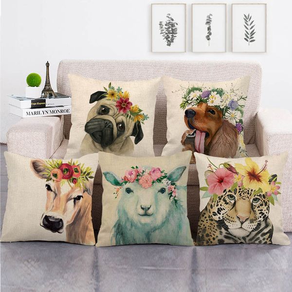 45cm*45cm animals with watercolor flowers hat design linen/cotton throw pillow covers couch cushion cover home decor pillow
45cm*45cm animals with watercolor flowers hat design linen/cotton throw pillow covers couch cushion cover home decor pillow