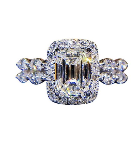 new baroque multi emerald radiant cut diamond rings band with vintage crystal for women wedding engagement ring sets, Silver
new baroque multi emerald radiant cut diamond rings band with vintage crystal for women wedding engagement ring sets, Silver