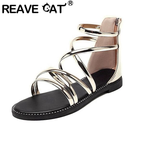 reave cat new 2021 women sandals open toe flat lace-up non-slip stylish concise big size 43 casual summer golden a3854, Black
reave cat new 2021 women sandals open toe flat lace-up non-slip stylish concise big size 43 casual summer golden a3854, Black