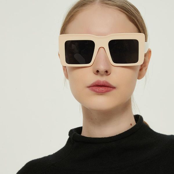 sunglasses arrival 2021 rectangle futuristic women men brand design fashion shades oversized festival feminino, White;black
sunglasses arrival 2021 rectangle futuristic women men brand design fashion shades oversized festival feminino, White;black