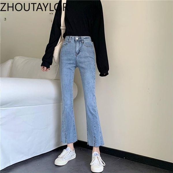 women's jeans zhoutaylor women korean button fashion zippers flare pants female casual sweet full length autumn 2021 femme trousers, Blue
women's jeans zhoutaylor women korean button fashion zippers flare pants female casual sweet full length autumn 2021 femme trousers, Blue