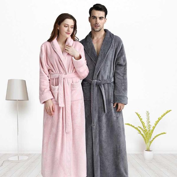 extra long plus size winter warm coral fleece bathrobe women men flannel dobby kimono bath robe bridesmaid dressing gown wedding, Black;red
extra long plus size winter warm coral fleece bathrobe women men flannel dobby kimono bath robe bridesmaid dressing gown wedding, Black;red