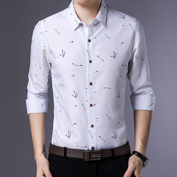 2021 spring and autumn fashion long sleeved busins casual printed men's non iron inch shirt, Black
2021 spring and autumn fashion long sleeved busins casual printed men's non iron inch shirt, Black