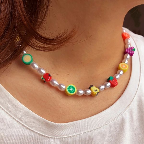 trendy pearls necklace mix cute fruit choker necklaces women jewelry, Golden;silver
trendy pearls necklace mix cute fruit choker necklaces women jewelry, Golden;silver