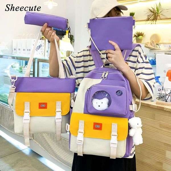 school bags kids backpacks large-capacity student schoolbag campus girl backpack 4pcs/set leisure travel female children bag
school bags kids backpacks large-capacity student schoolbag campus girl backpack 4pcs/set leisure travel female children bag