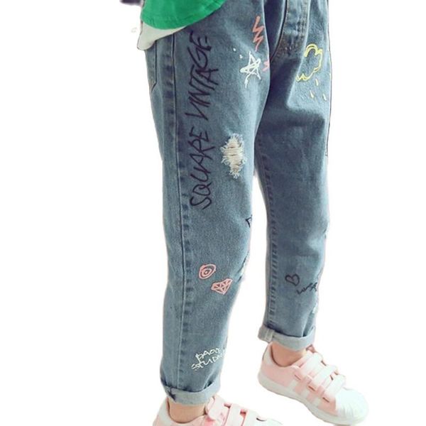 jeans spring autumn clothing kids crown letter love heart printed denim pants girls hole patched children trousers, Blue
jeans spring autumn clothing kids crown letter love heart printed denim pants girls hole patched children trousers, Blue