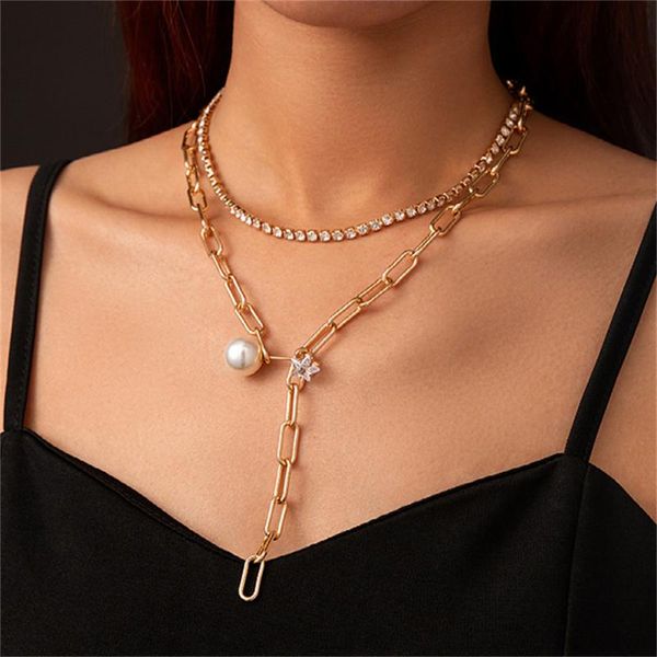 pendant necklaces boho vintage multilayer baroque pearl zircon necklace for women charm choker gold fashion thick chain jewelry, Silver
pendant necklaces boho vintage multilayer baroque pearl zircon necklace for women charm choker gold fashion thick chain jewelry, Silver