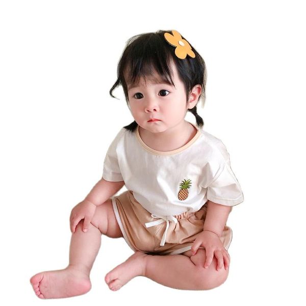 clothing sets korean girls summer baby short sleeve cartoon +shorts 2pcs children cotton sweet clothes suits for 0-36m, White
clothing sets korean girls summer baby short sleeve cartoon +shorts 2pcs children cotton sweet clothes suits for 0-36m, White