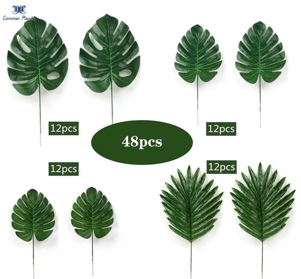 decorative flowers & wreaths 1 lot 48pc monstera and palm leaves for hawaiian party plastic artificial tropical plants table decoration home
decorative flowers & wreaths 1 lot 48pc monstera and palm leaves for hawaiian party plastic artificial tropical plants table decoration home